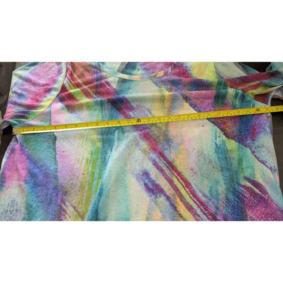 Soft Surroundings Dale Tunic Top 3X Splash Artsy Paint Long Sleeve Stretch - Picture 8 of 9